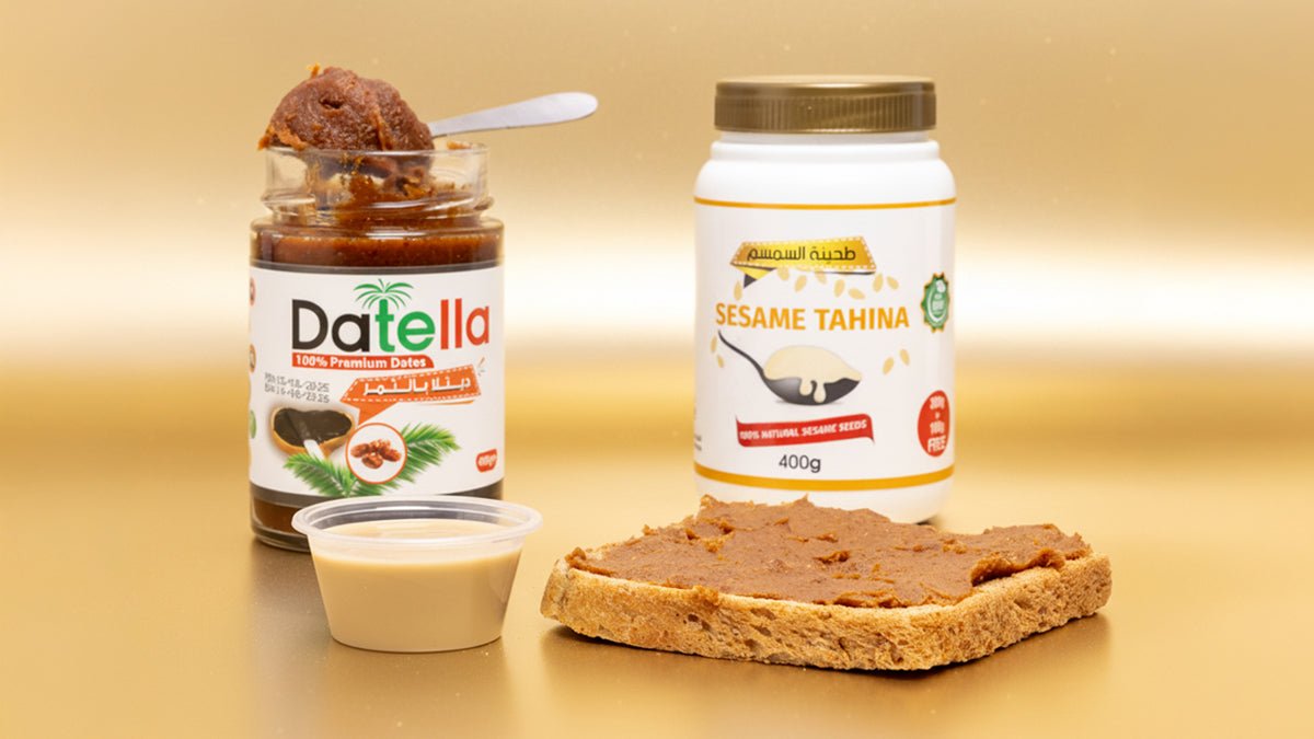 Kingdom Dates spreadable collection — Datella and Sesame Tahina