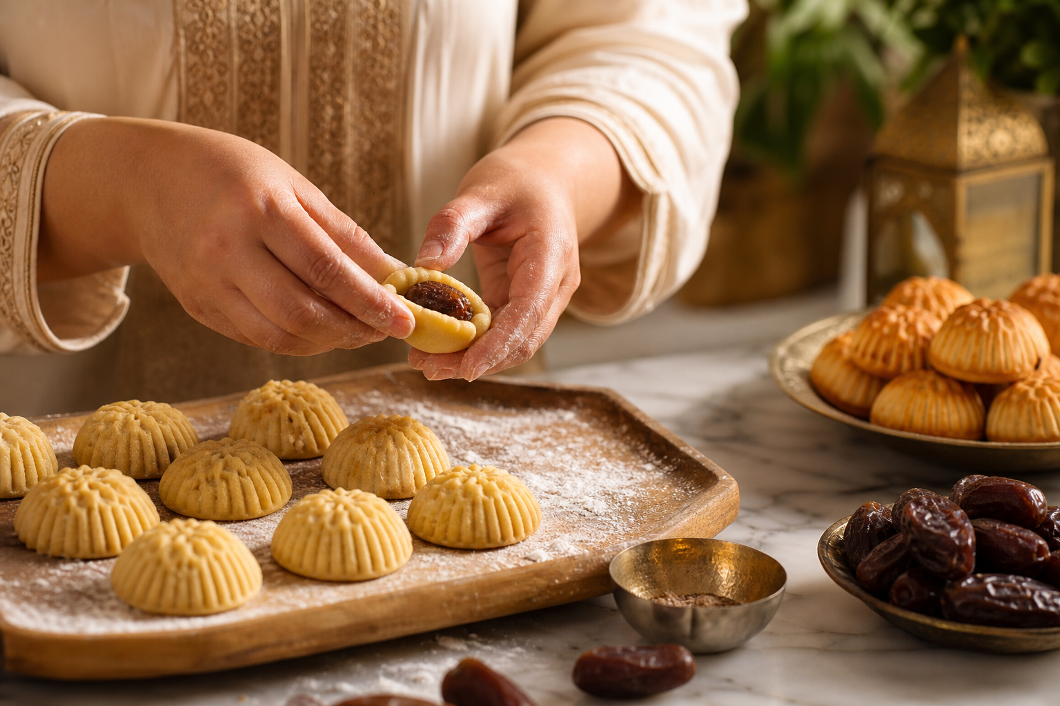 Baking traditional date cookies with Datella paste